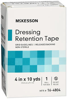McKesson Dressing Retention Tape Roll 4 in x 10 yds 10 YD