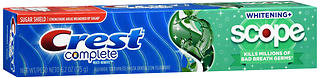 Crest Complete Multi-Benefit Whitening + Scope Fluoride Toothpaste Minty Fresh Striped 5.4 oz