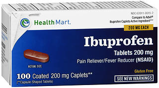 Health Mart 200 mg Ibuprofen Coated Caplets 100 CP
