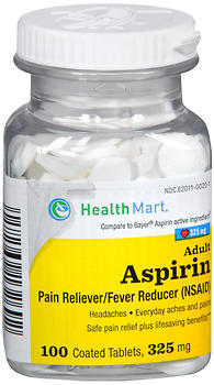 Health Mart Adult Aspirin Coated Tablets 100 TB