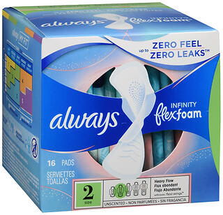 Always Infinity FlexFoam Pads With Wings Heavy Flow 16 EA